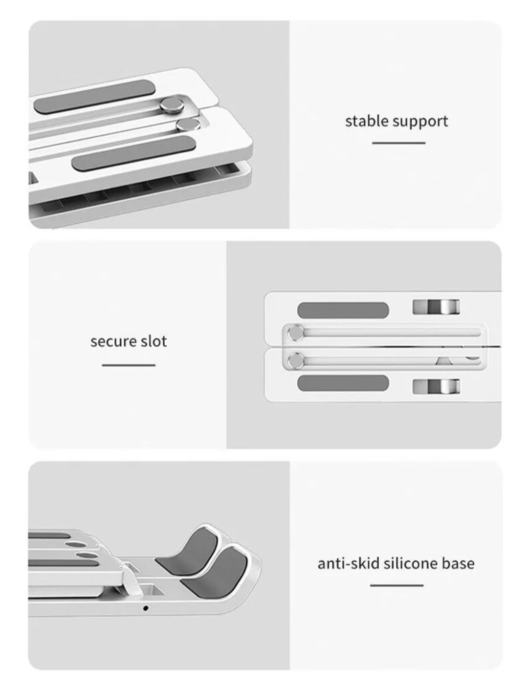 SOPORTE LAPTOP PLEGABLE BLANCO